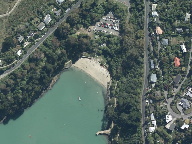 aerial view of Corsair Bay and the ground around it