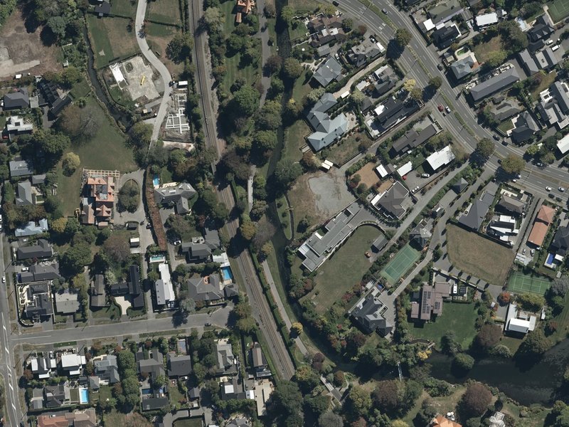 aerial view of Hampton Island and the ground around it