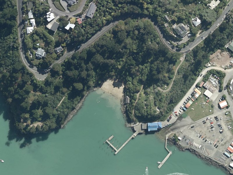 aerial view of Magazine Bay and the ground around it