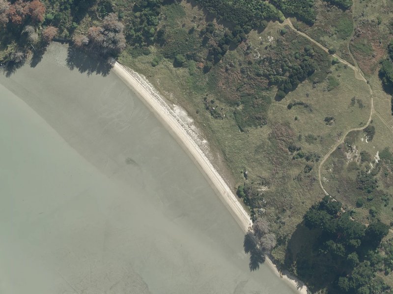 aerial view of Walkers Beach and the ground around it