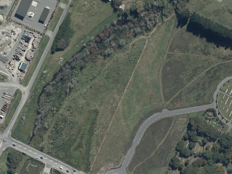 aerial view of Belfast Cemetery and the ground around it