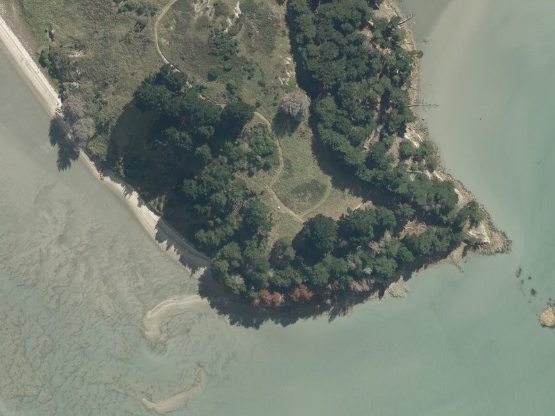 aerial view of Leper graves and the ground around it
