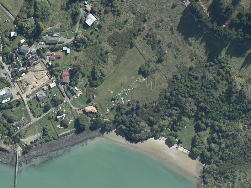 aerial view of Rapaki Cemetery and the ground around it