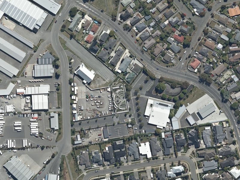 aerial view of Under the Rata Memorial Garden and the ground around it