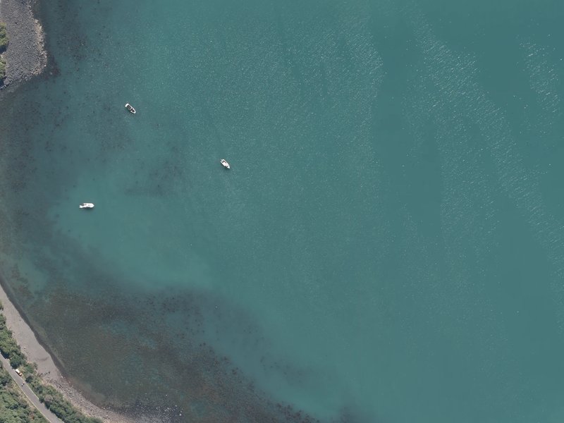 aerial view of Anchorage Bay and the ground around it