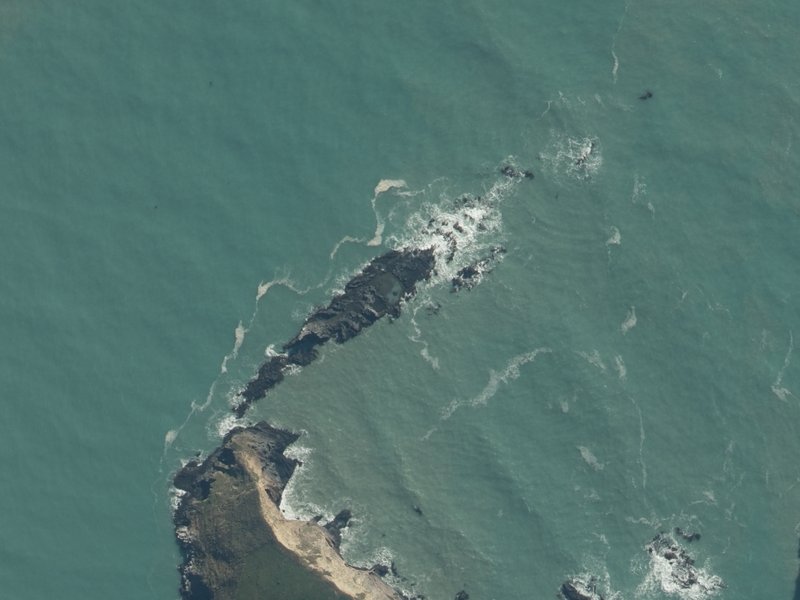 aerial view of East Head and the ground around it
