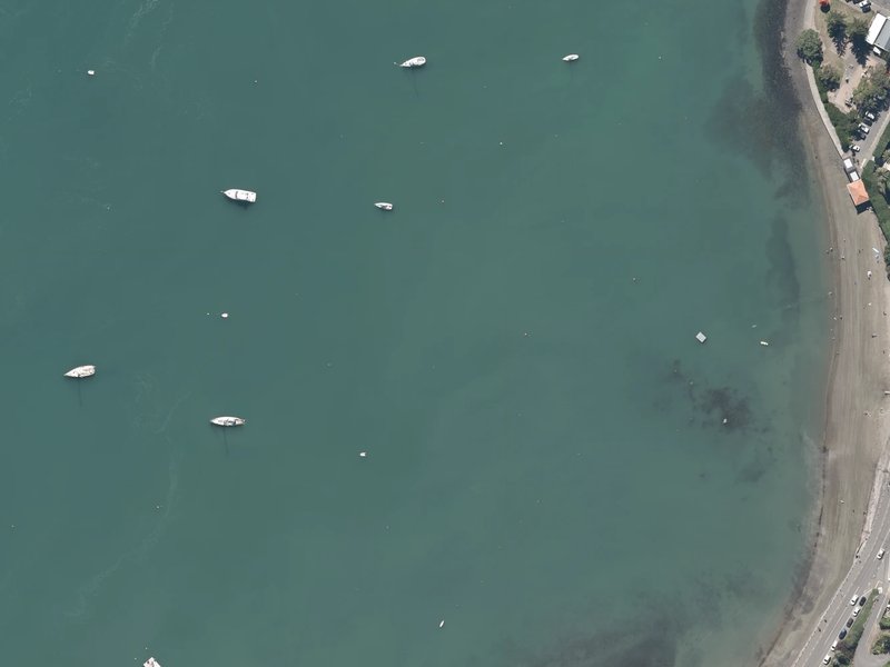 aerial view of French Bay and the ground around it