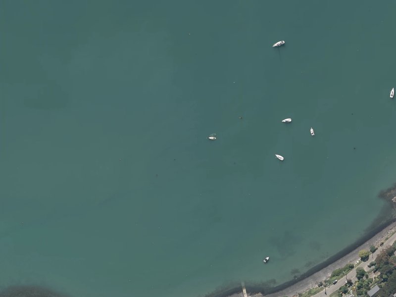 aerial view of Glen Bay and the ground around it