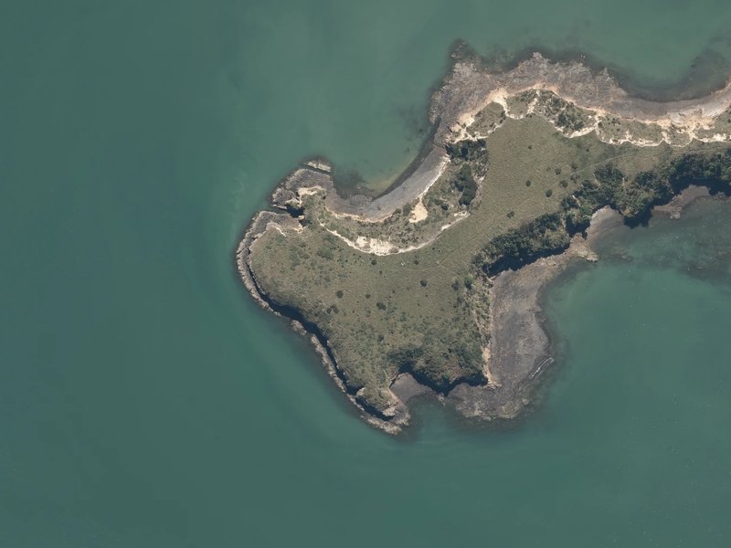 aerial view of Hammond Point and the ground around it
