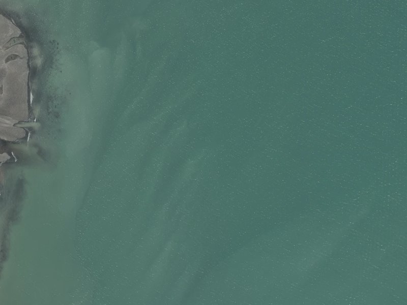 aerial view of Holmes Bay and the ground around it