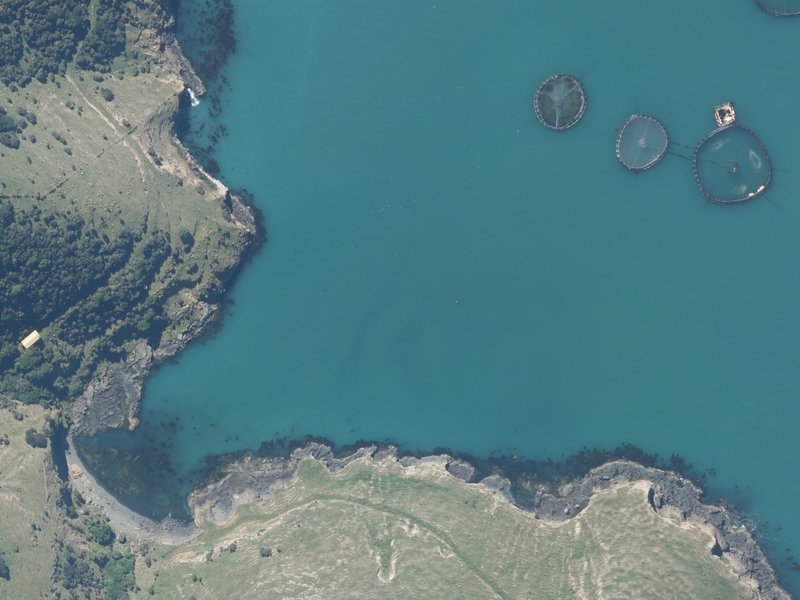 aerial view of Lucas Bay and the ground around it