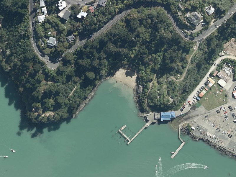 aerial view of Magazine Bay and the ground around it
