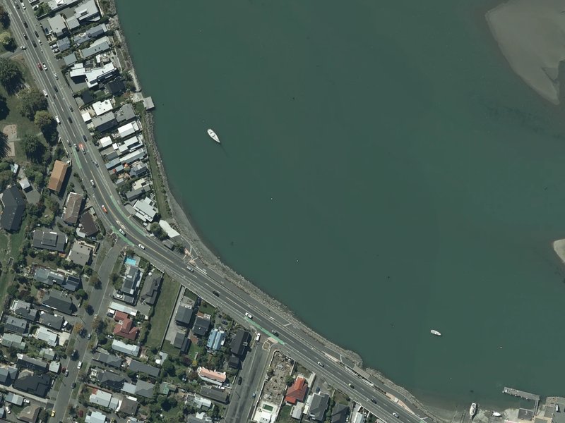 aerial view of Moncks Bay and the ground around it