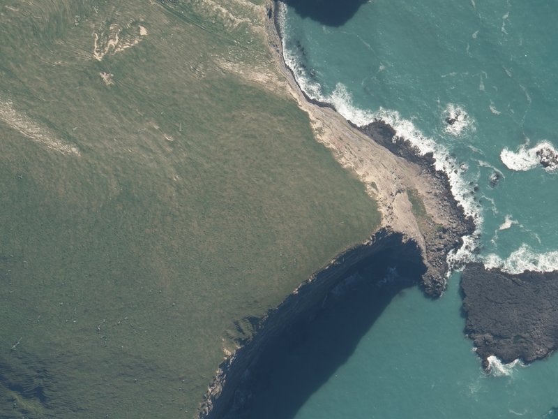 aerial view of North Head and the ground around it