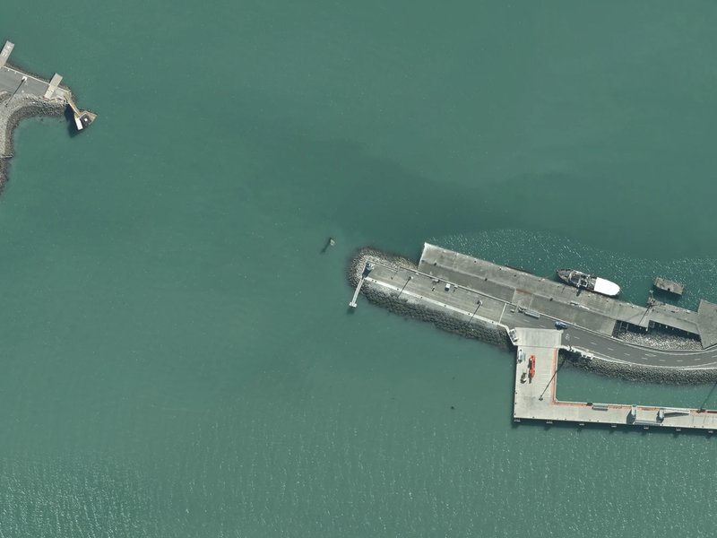 aerial view of Officers Point and the ground around it