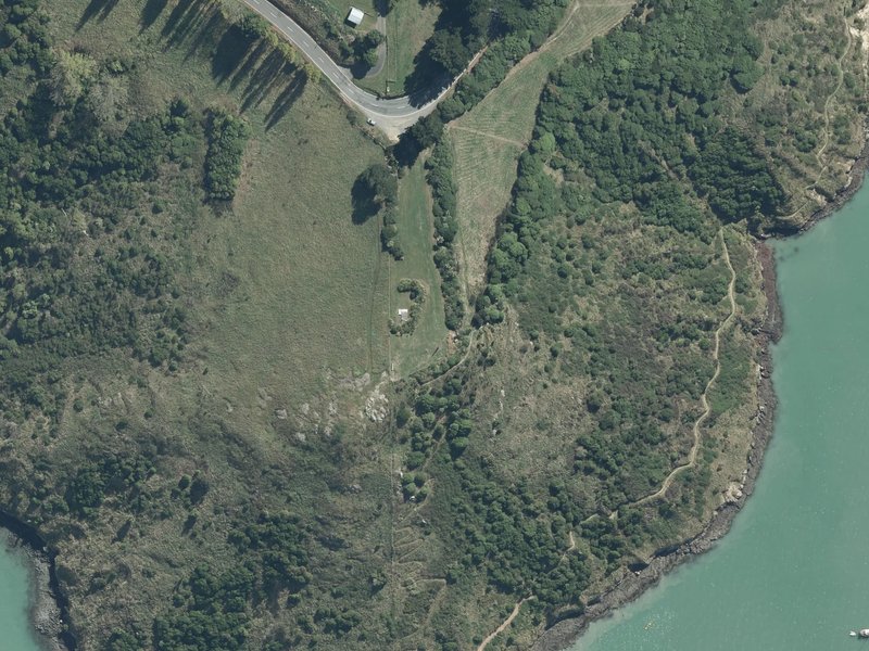 aerial view of Ōtūherekio and the ground around it