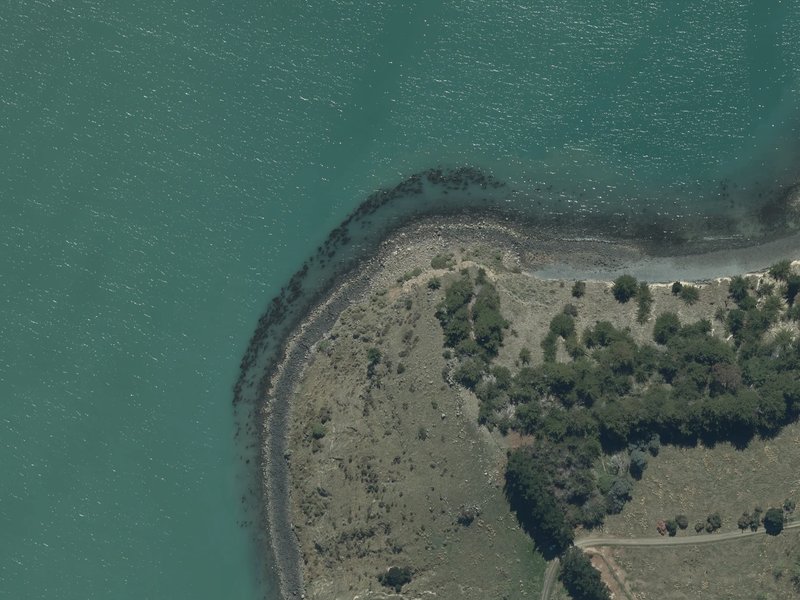 aerial view of Pukeiti Point and the ground around it