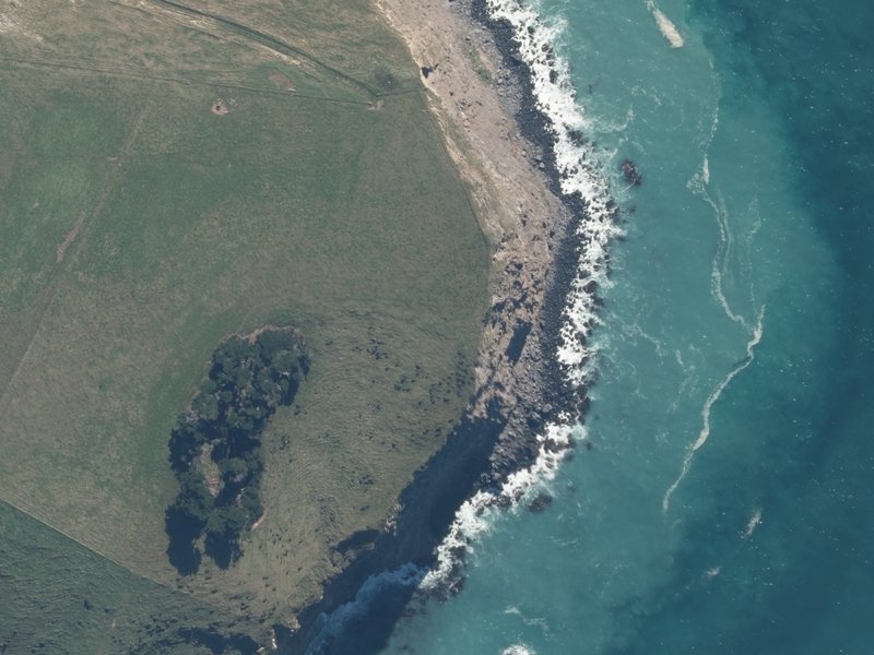 aerial view of South Head and the ground around it