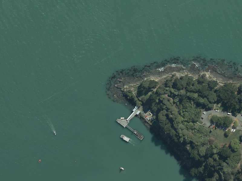 aerial view of Stoddart Point and the ground around it