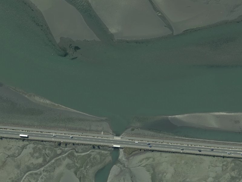 aerial view of Tamahika and the ground around it