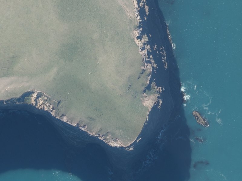 aerial view of Timutimu Head and the ground around it