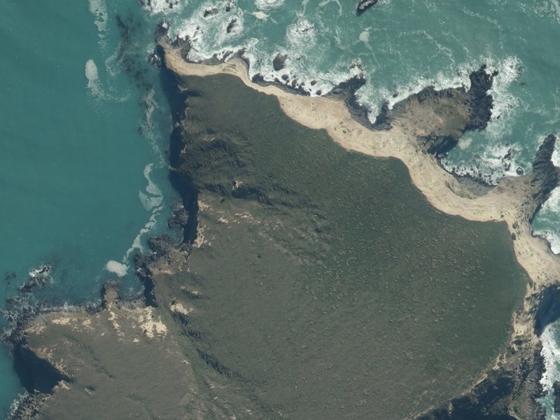 aerial view of Wakaroa Point and the ground around it
