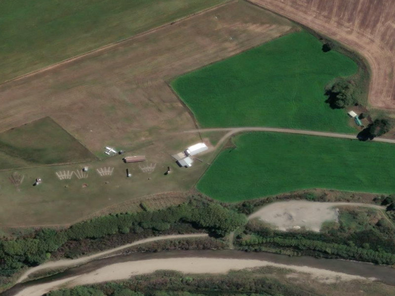 aerial view of Waimate Aeroclub and the ground around it