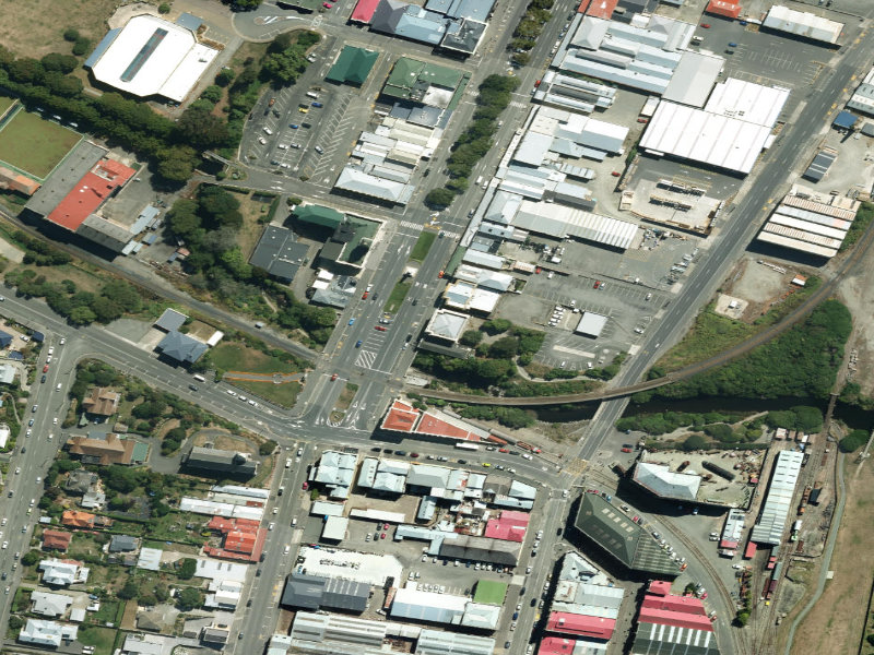 aerial view of Forrester Gallery and the ground around it