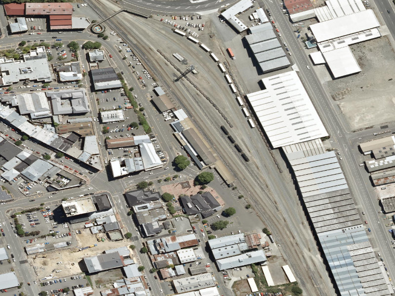 aerial view of Timaru Bus And Coach Depot and the ground around it