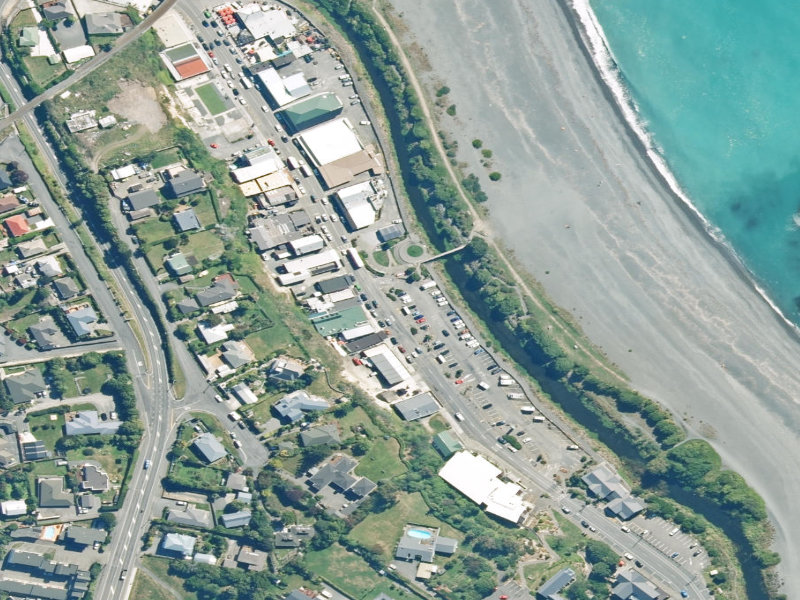 aerial view of Town Centre Bus Stop and the ground around it