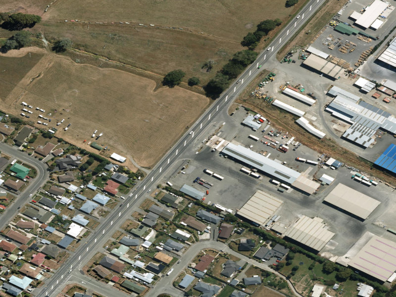 aerial view of Oamaru North End and the ground around it