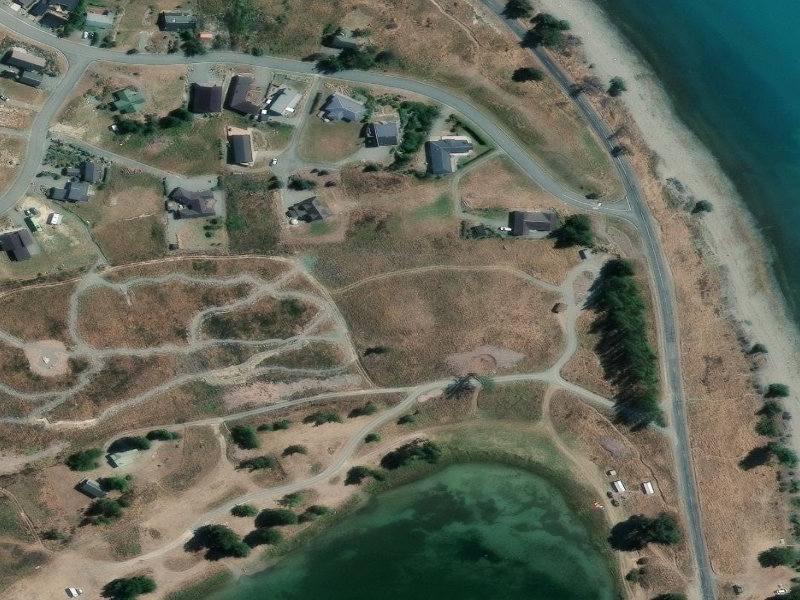 aerial view of Lake Middleton Campground and the ground around it