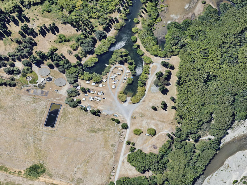 aerial view of Boat Harbour and the ground around it