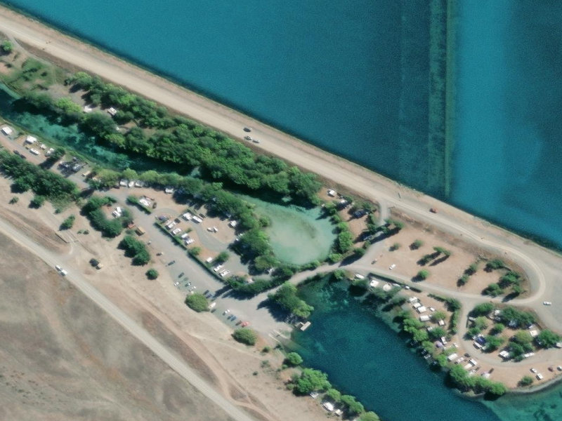 aerial view of Ohau C and the ground around it