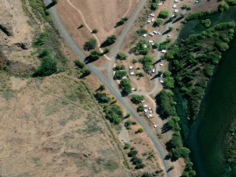 aerial view of Loch Laird Reserve and the ground around it