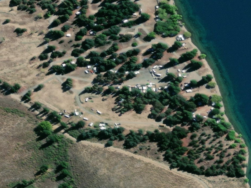 aerial view of Falstone Creek Recreation Reserve and the ground around it