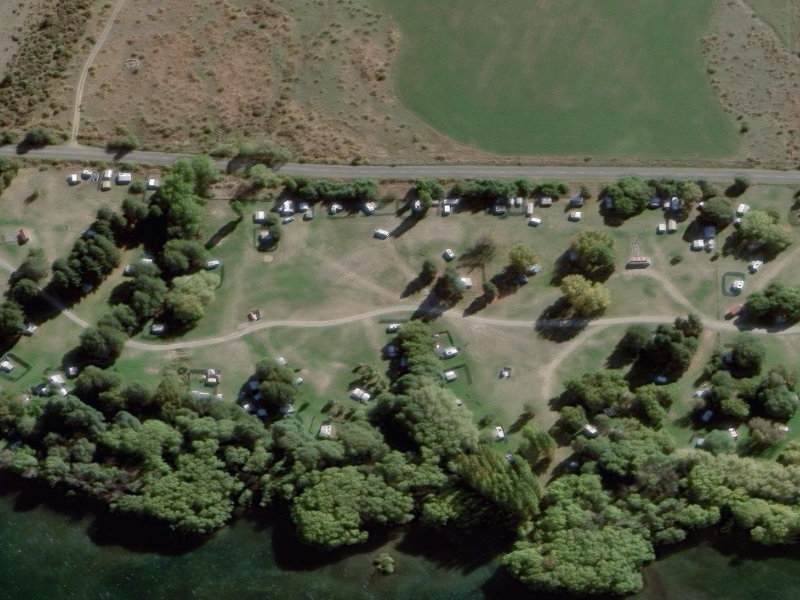 aerial view of Waitangi West and the ground around it