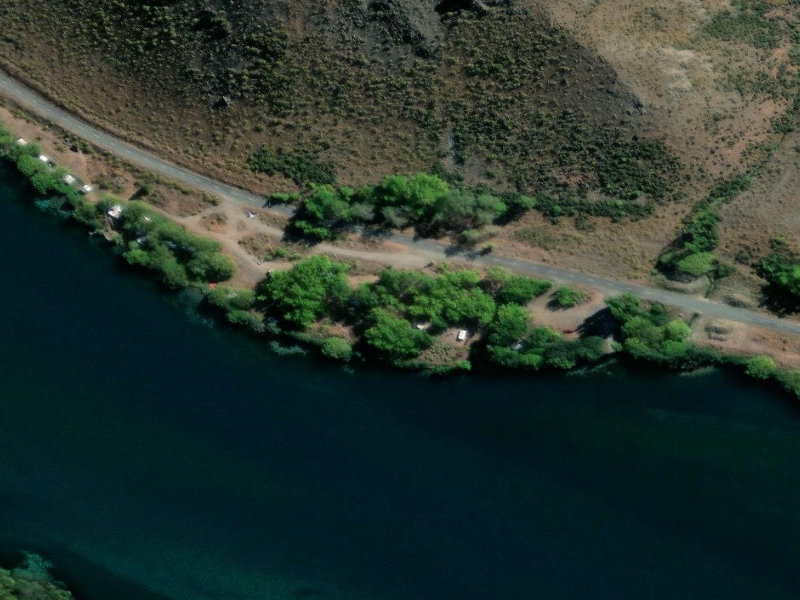 aerial view of , and the ground around it