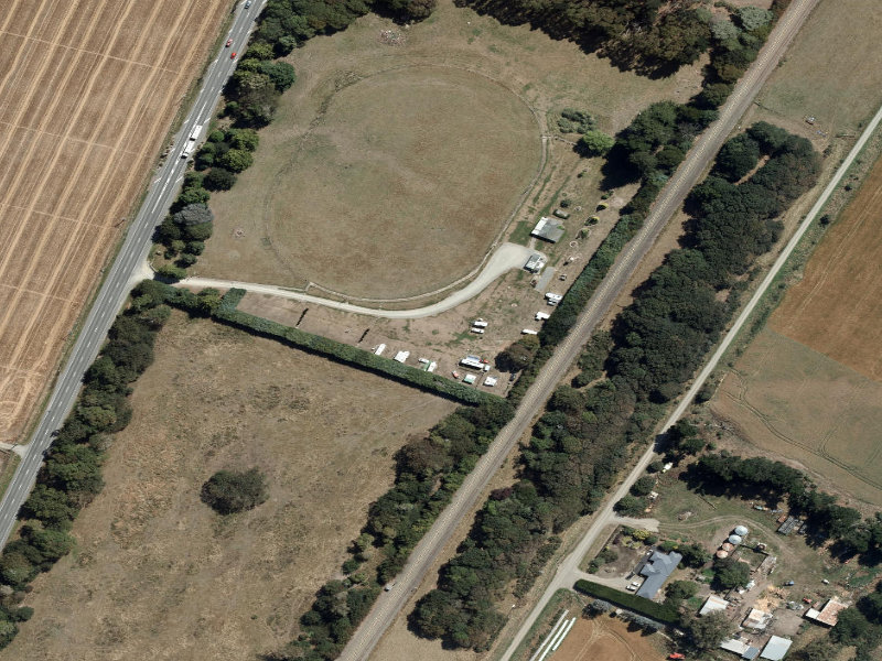 aerial view of St Andrews Domain and the ground around it