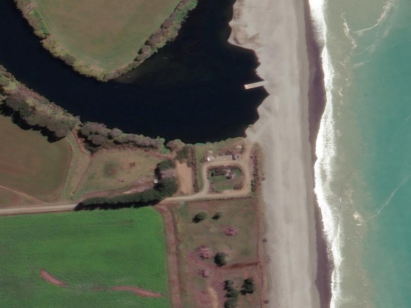 aerial view of Waihao Box and the ground around it
