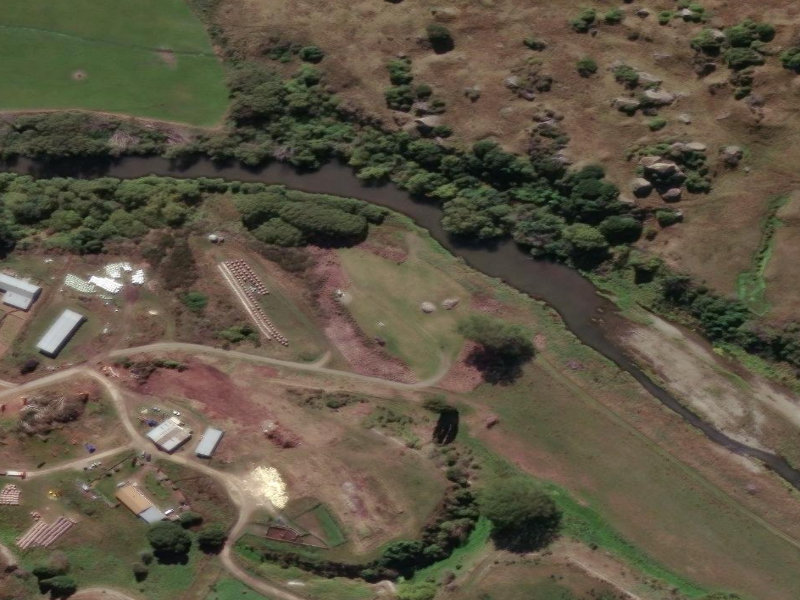 aerial view of Black Hole and the ground around it