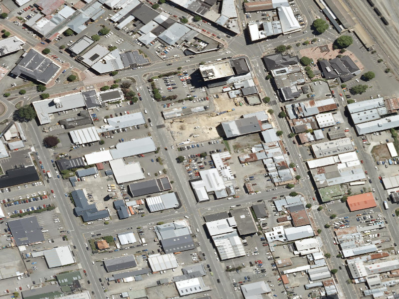 aerial view of Barnard Street Carpark and the ground around it