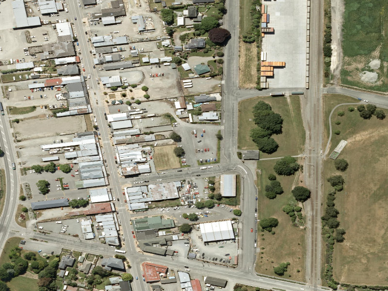 aerial view of Commerce Street Carpark and the ground around it