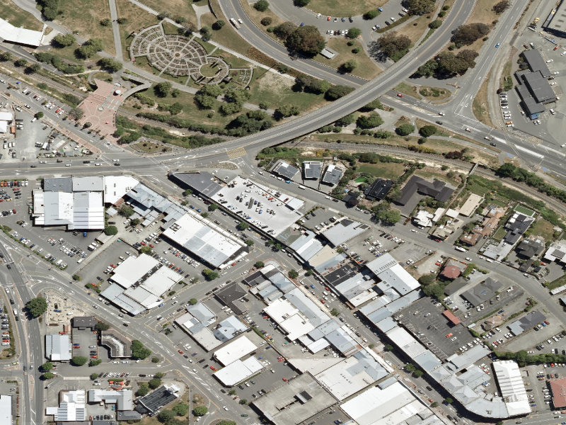 aerial view of The Terrace Carpark and the ground around it