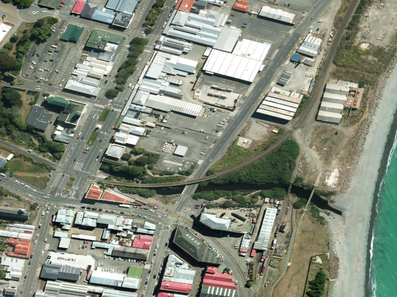 aerial view of Humber Street and the ground around it