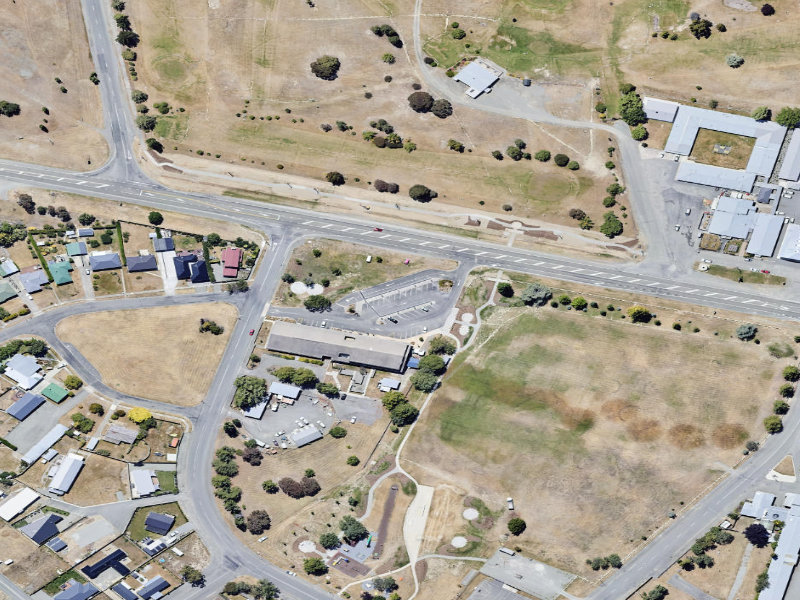 aerial view of Lakes Center and the ground around it