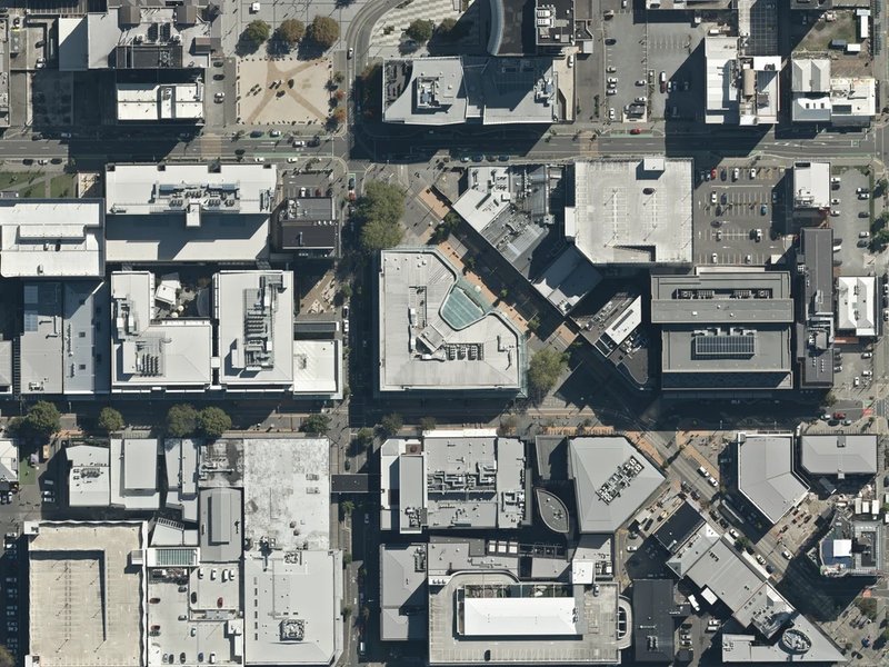 aerial view of Triangle and the ground around it