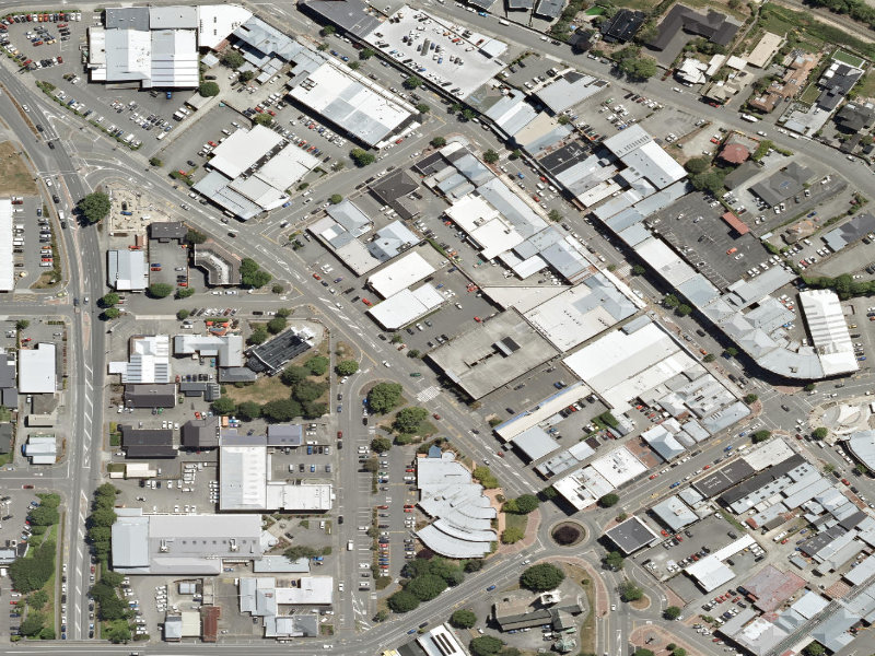 aerial view of Farmers North Carpark and the ground around it