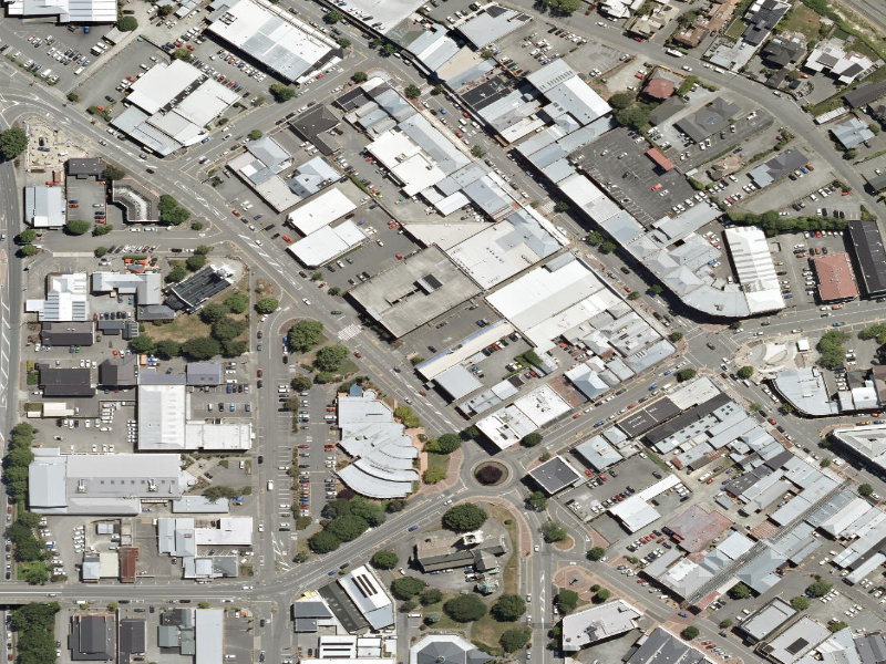 aerial view of Farmers South Carpark and the ground around it