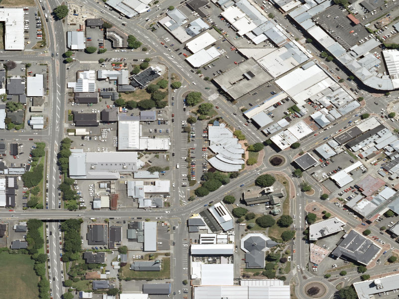 aerial view of Library Carpark and the ground around it